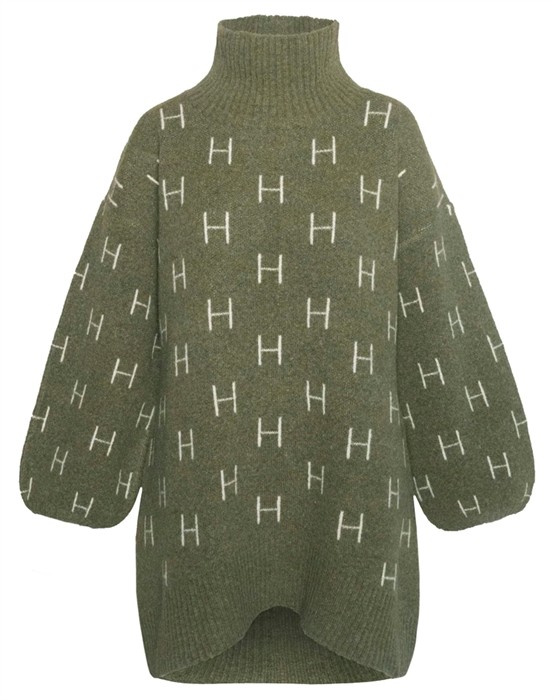 Hã St - Fam Sweather Strik - Lang - 2-L/XL - byKalstrup.dk