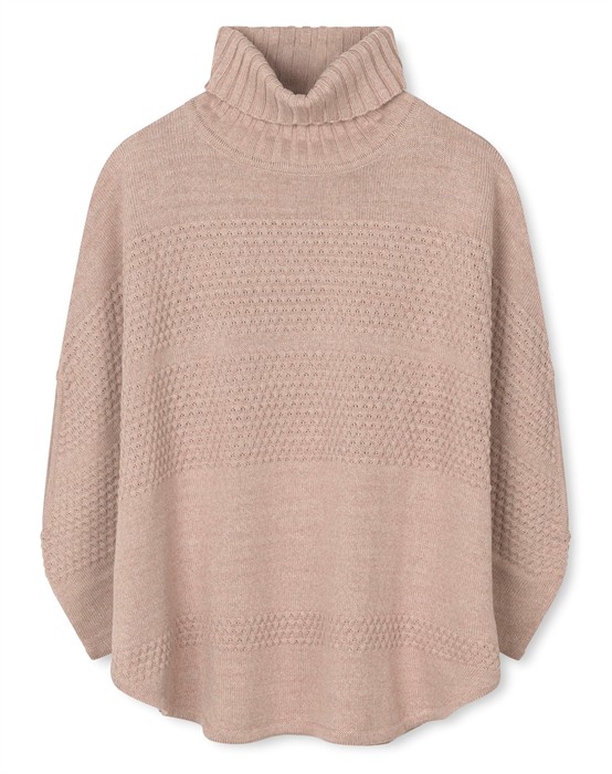 Sibin Linnebjerg - Siff Poncho - Light Sand - Xs - byKalstrup.dk
