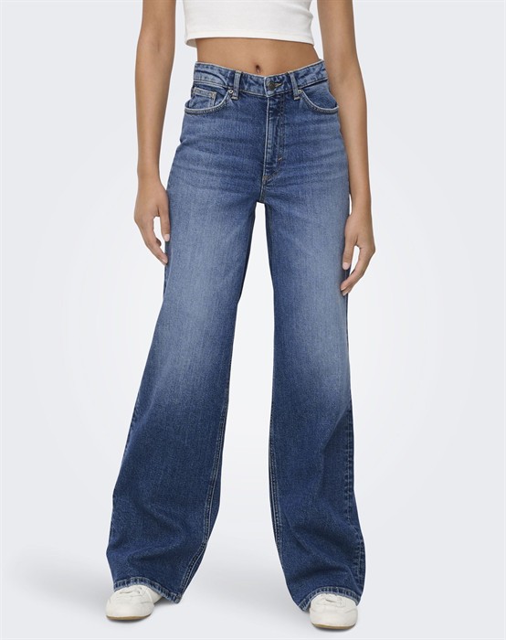 ONLY Onljuicy Hw Wide Leg Dot330 DNM Noos, donkerblauw (dark blue denim), 29W / 32L ONLY Onljuicy Hw Wide Leg Dot330 DNM Noos, donkerblauw (dark blue denim), 29W / 32L