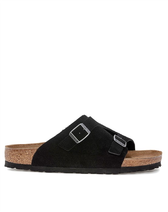 Birkenstock - Zã¼Rich Suede Leather Sandal - Sort - byKalstrup.dk