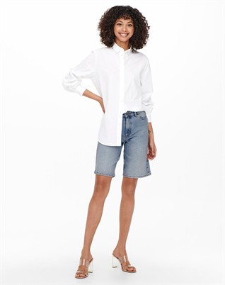 Only - Sonny Wide Shorts - Light Blue Denim