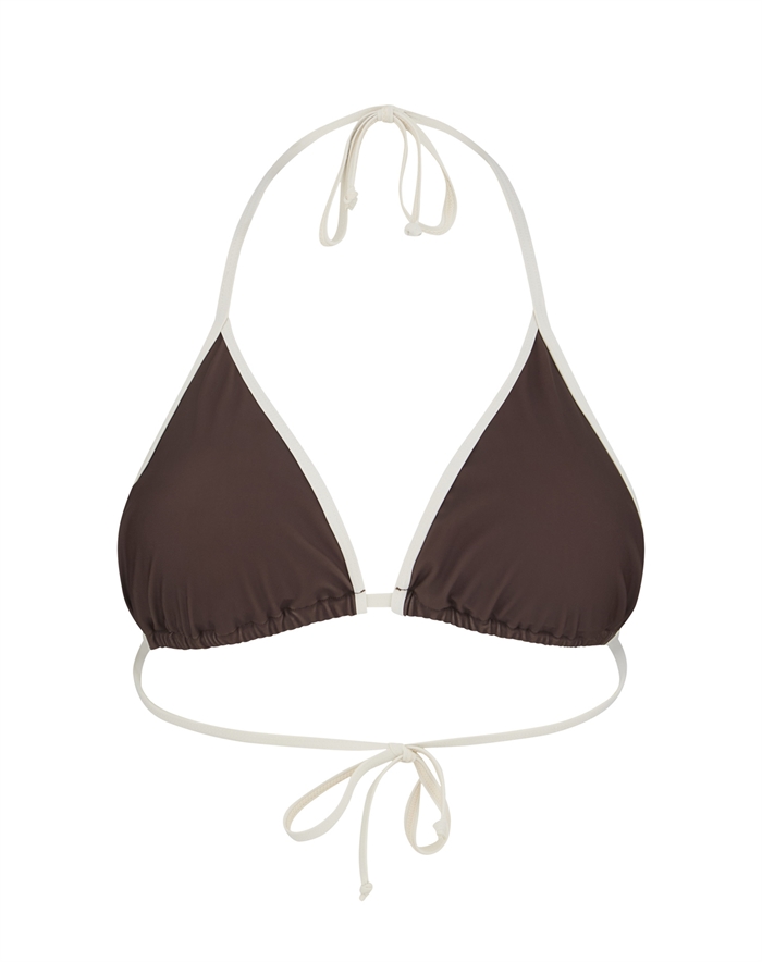 Beck Sã¶Ndergaard - Contrast Bel Bikini Top - Hot Fudge Brun - byKalstrup.dk