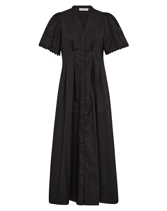Co'couture - Poppy Cc Emb Pleat Kjole - Sort - byKalstrup.dk