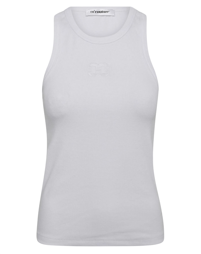 Co'couture - Beigecc Embroidery Tank Top - byKalstrup.dk