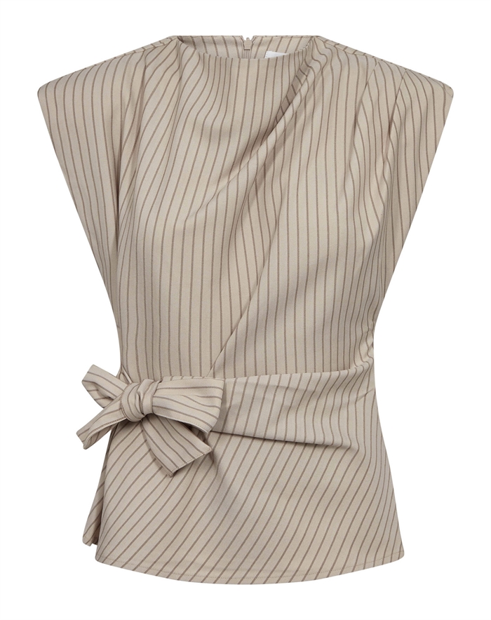 Co'couture - Salvie Cc Pleat Top - Bone - byKalstrup.dk