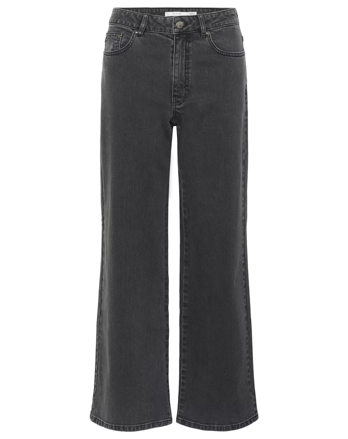 Gestuz - Gzzolina Hw Wide Jeans - Charcoal Grå - 29 - byKalstrup.dk