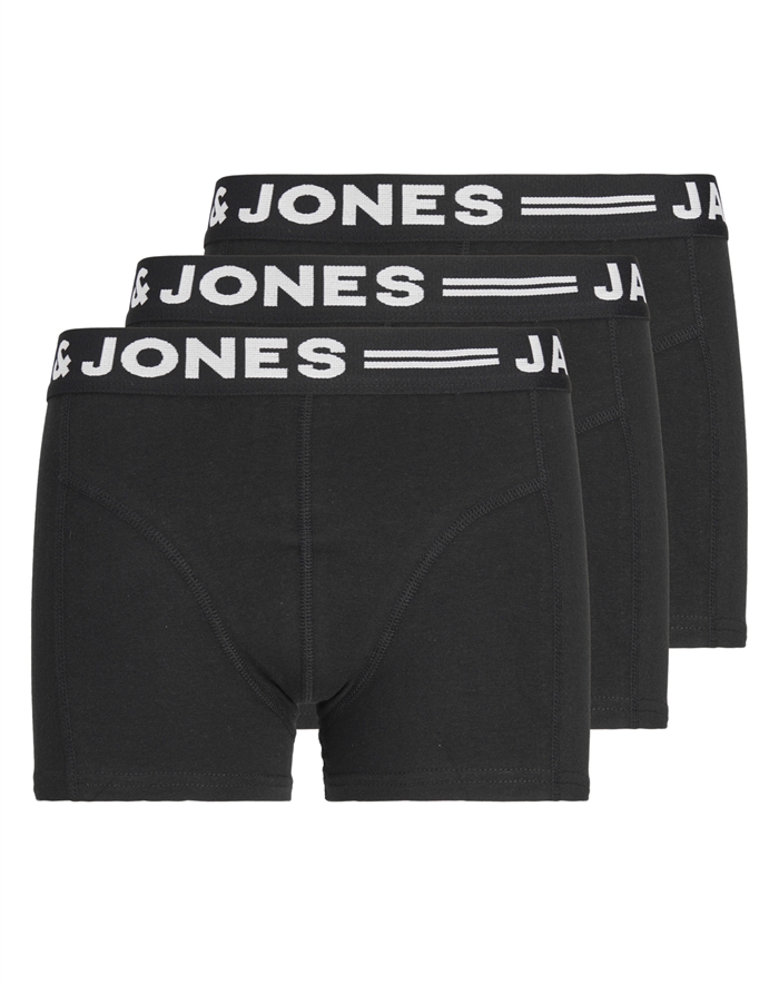 Jack & Jones Junior - Sense 3-pack Underbukser - Sort - byKalstrup.dk