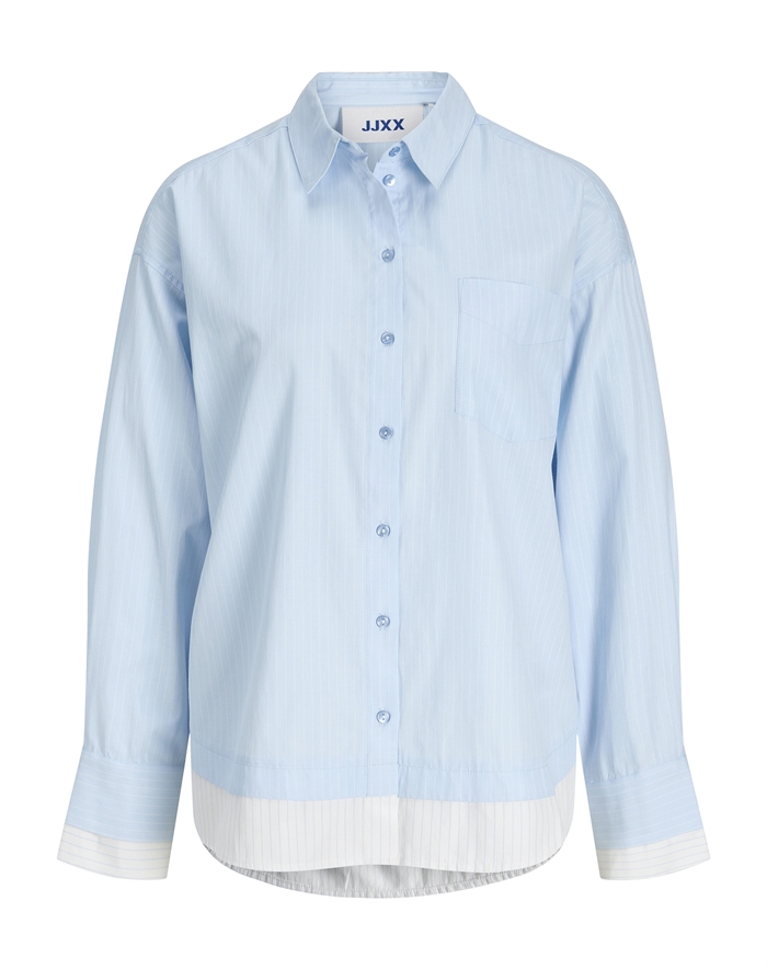 Jjxx - Jxcaro Poplin Bouble Skjorte - Skyway - Xl - byKalstrup.dk