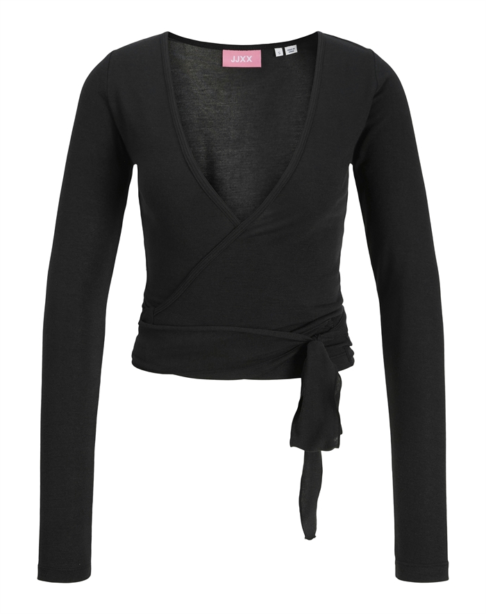 Jjxx - Jxluna Wrap Cardigan - Sort - byKalstrup.dk