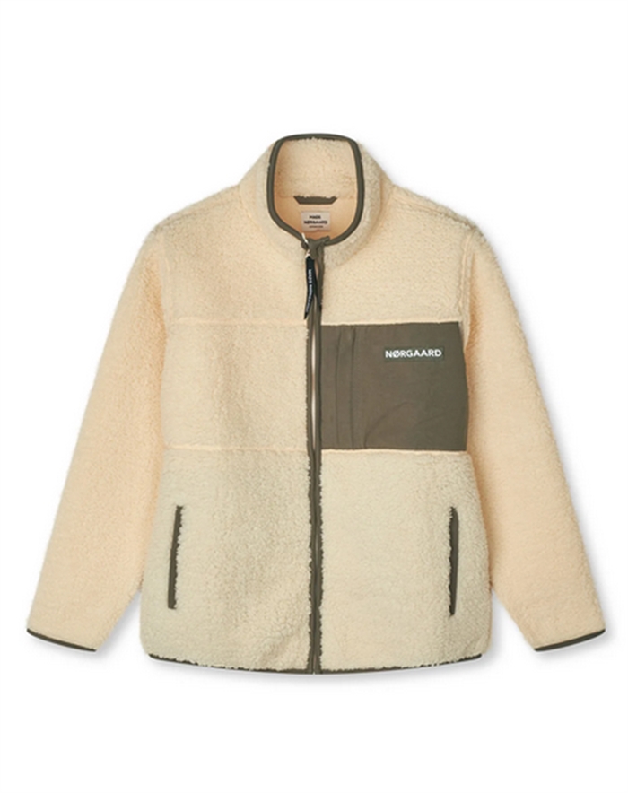 Mads Nãrgaard Kids - Mads Nã ̧Rgaard Kids - Jeffo Teddy Fleece Jakke - Vanilla Custard - byKalstrup.dk