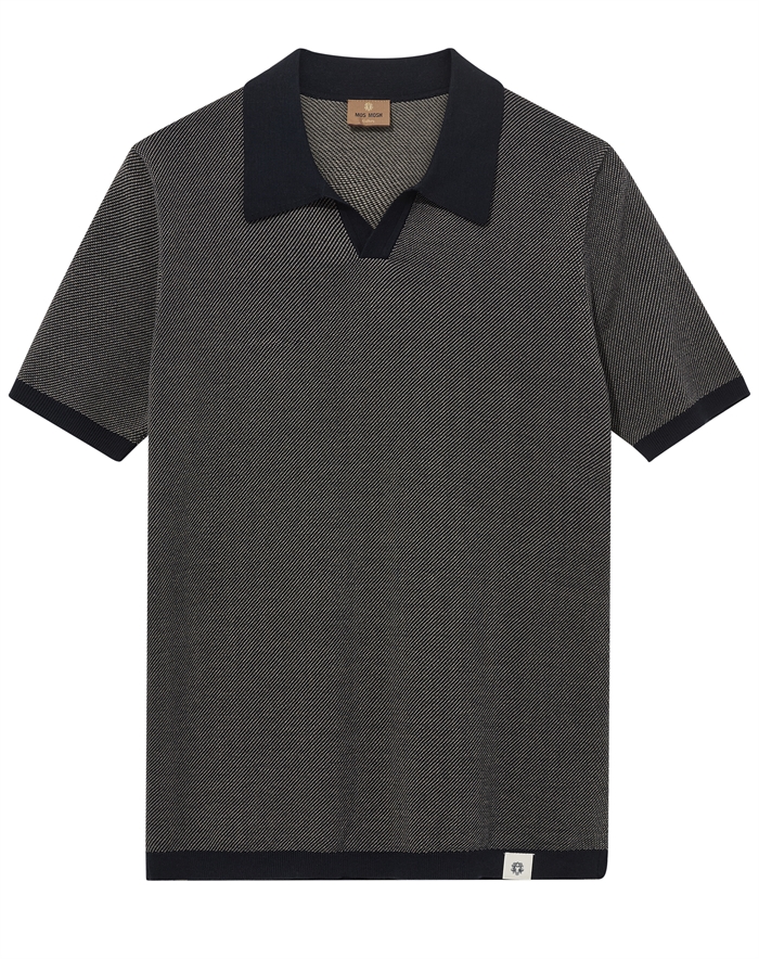 Mos Mosh Gallery - Mos Mosh - Mmgroma Batti Knit Polo - Navy - byKalstrup.dk