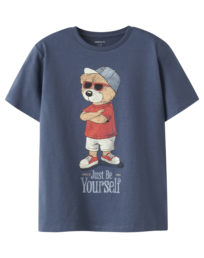 Name It - Nkmdobs T-shirt - Vintage Blå - 122/128 - byKalstrup.dk