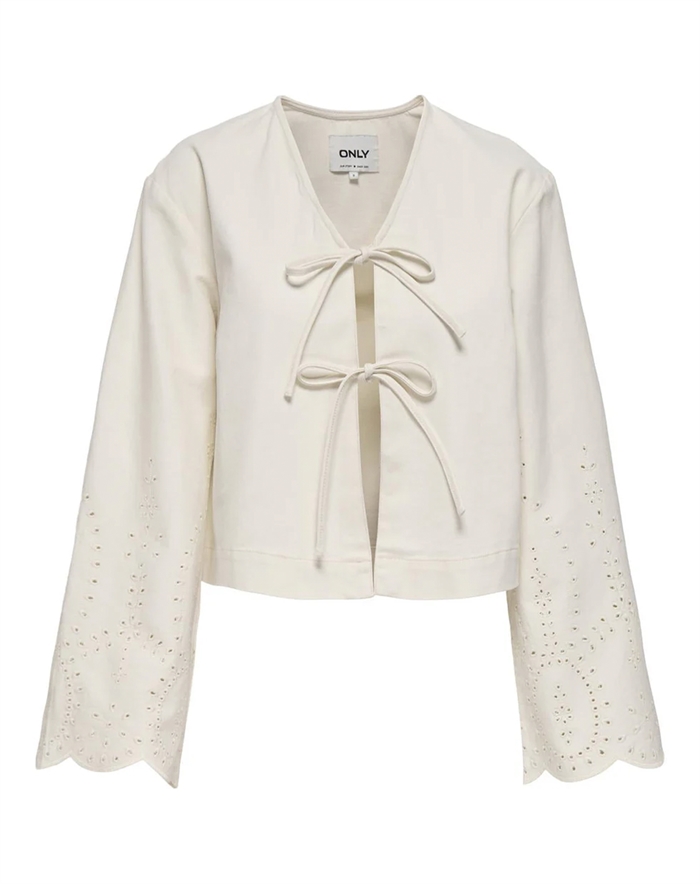 Only - Onlelsa Crochet Jakke - Hvid - byKalstrup.dk