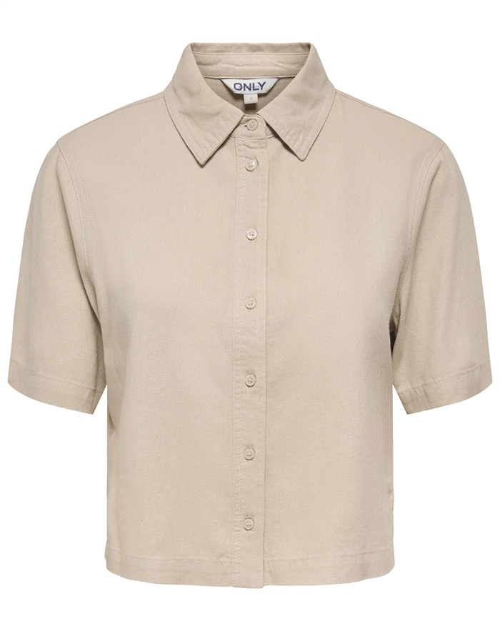 Only - Onlgoa Linen Skjorte - Oxford Tan - byKalstrup.dk