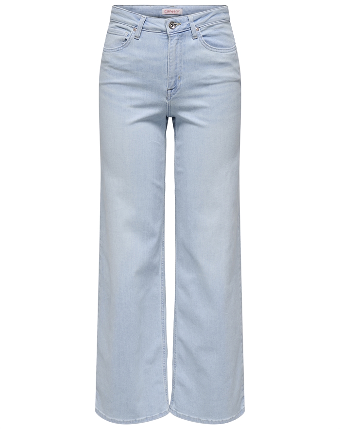 Only - Onlmadison Blush Hw Wide Jeans - Light Blå Bleached - M - byKalstrup.dk