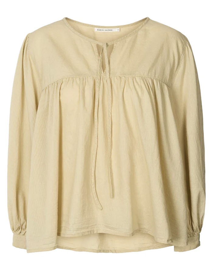 Rabens Saloner - Eike Cotton Full Sleeve Bluse - Boulder - byKalstrup.dk
