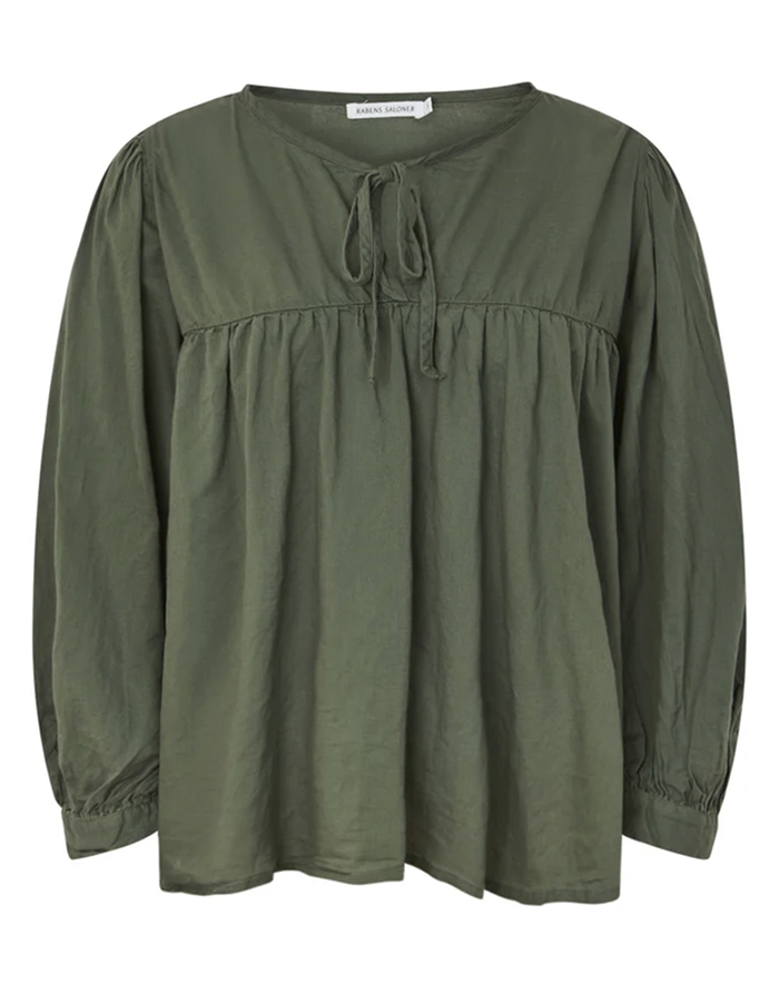 Rabens Saloner - Eike Cotton Full Sleeve Bluse - Macadan - byKalstrup.dk