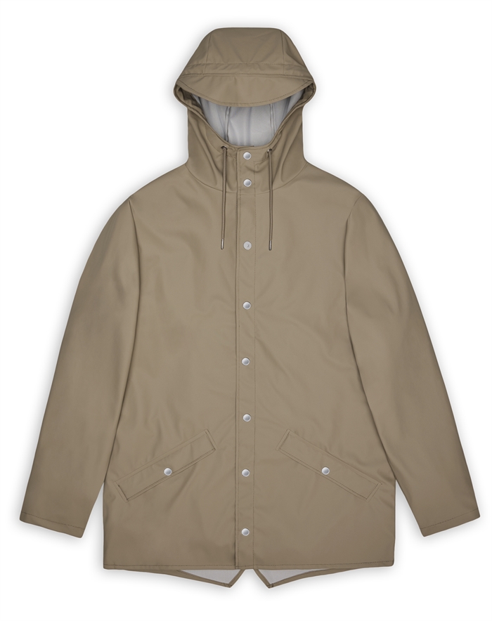 Rains - Kort Regnjakke - Unisex - Beige - M - byKalstrup.dk