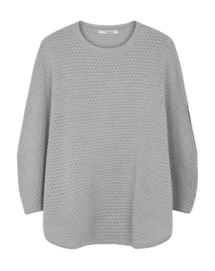Sibin Linnebjerg - Adi Poncho - Melange Grå - Xl - byKalstrup.dk