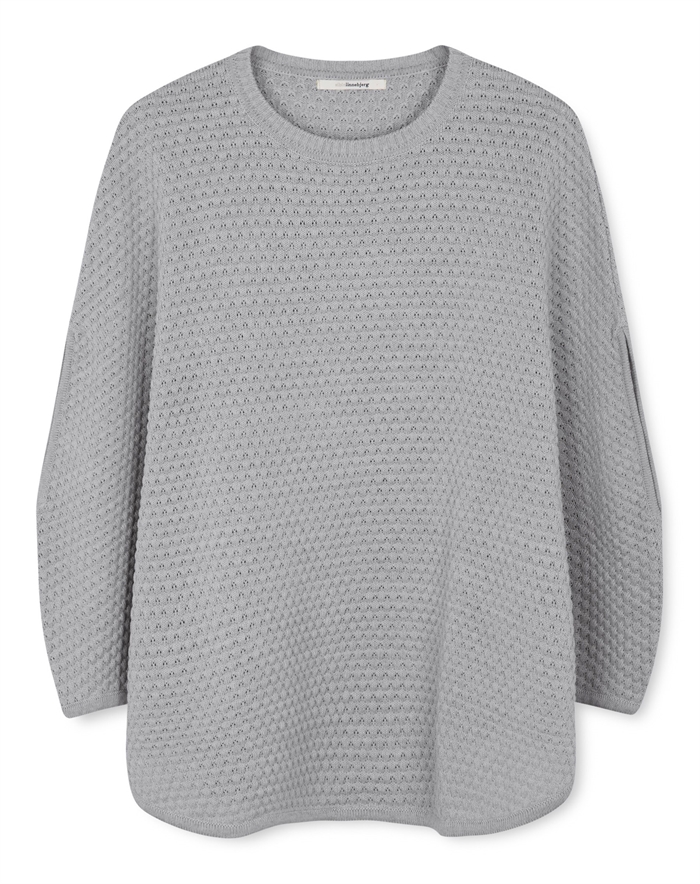 Sibin Linnebjerg - Adi Poncho - Light Grå Melange - Xs - byKalstrup.dk