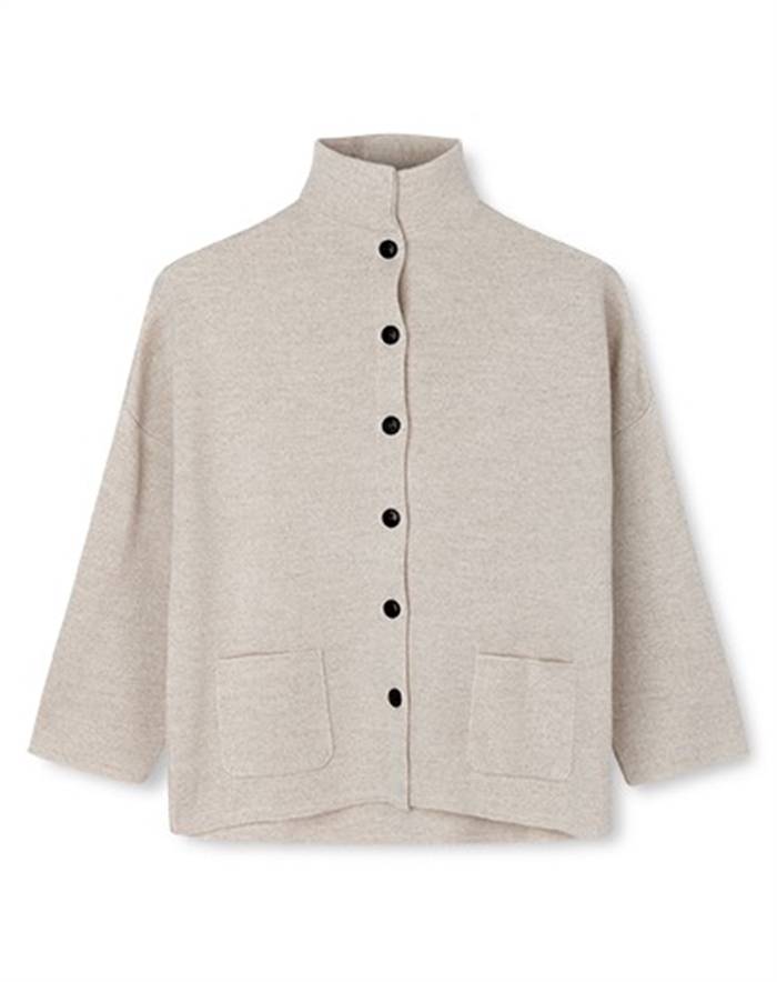Sibin Linnebjerg - Spring Strikcardigan - Kit - byKalstrup.dk