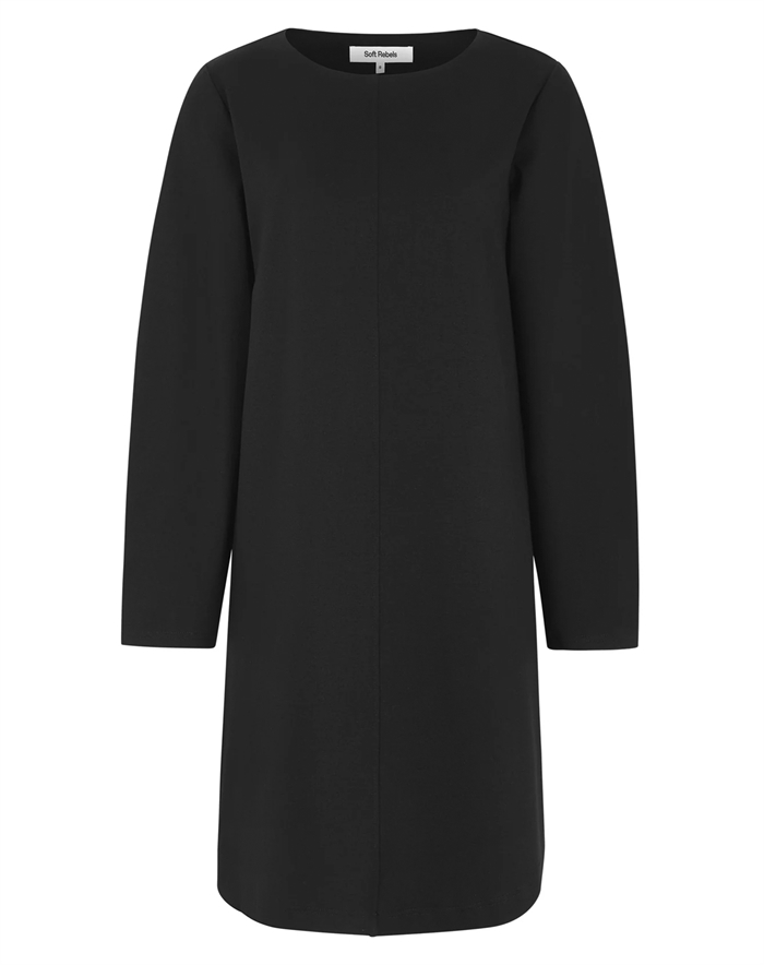 Soft Rebels - Srhuma Draped Kjole - Sort - L - byKalstrup.dk