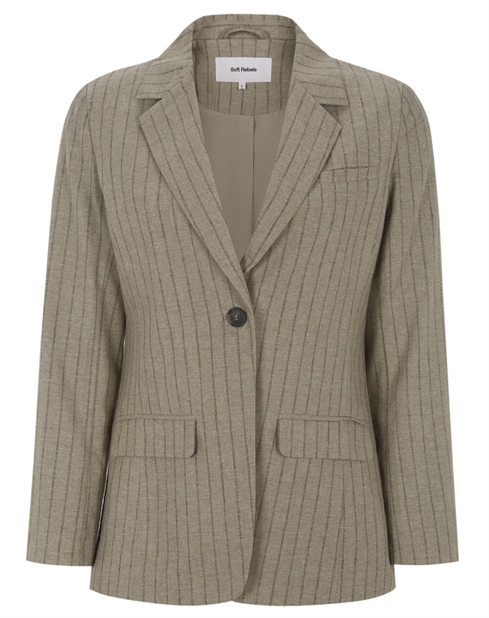 Soft Rebels - Srmarja Blazer - Greige Melange - L - byKalstrup.dk