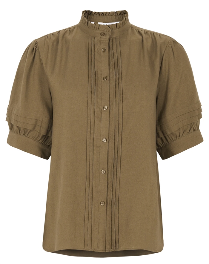Soft Rebels - Sryindi Frill Bluse - Sepia - M - byKalstrup.dk