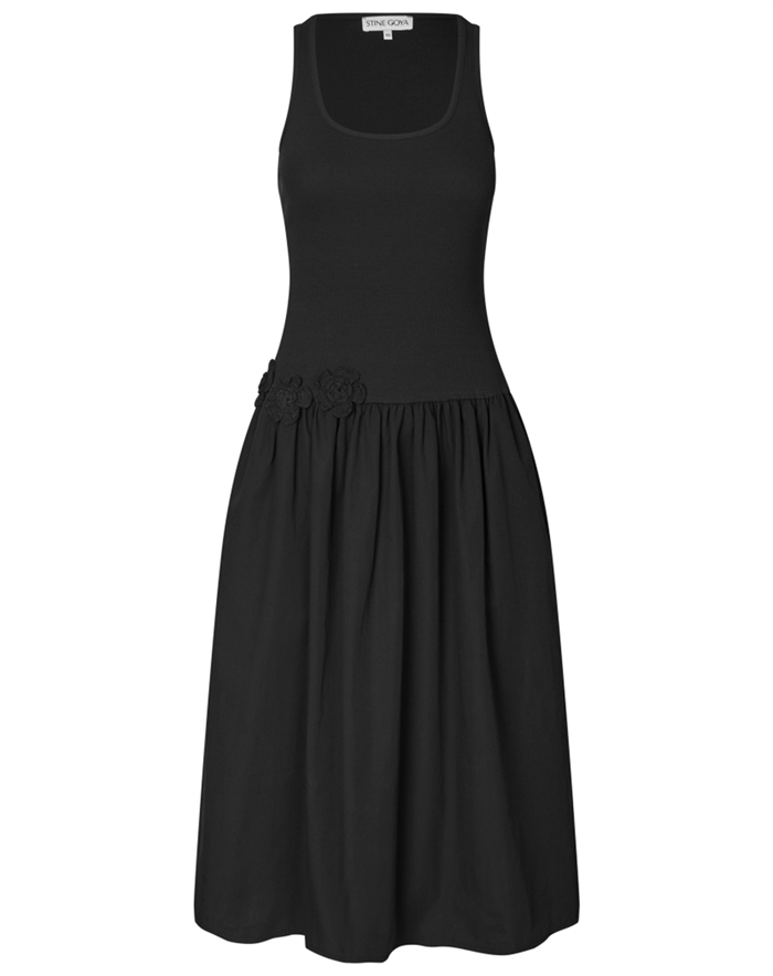 Stine Goya - Casual Tank Midi Kjole - Sort - byKalstrup.dk