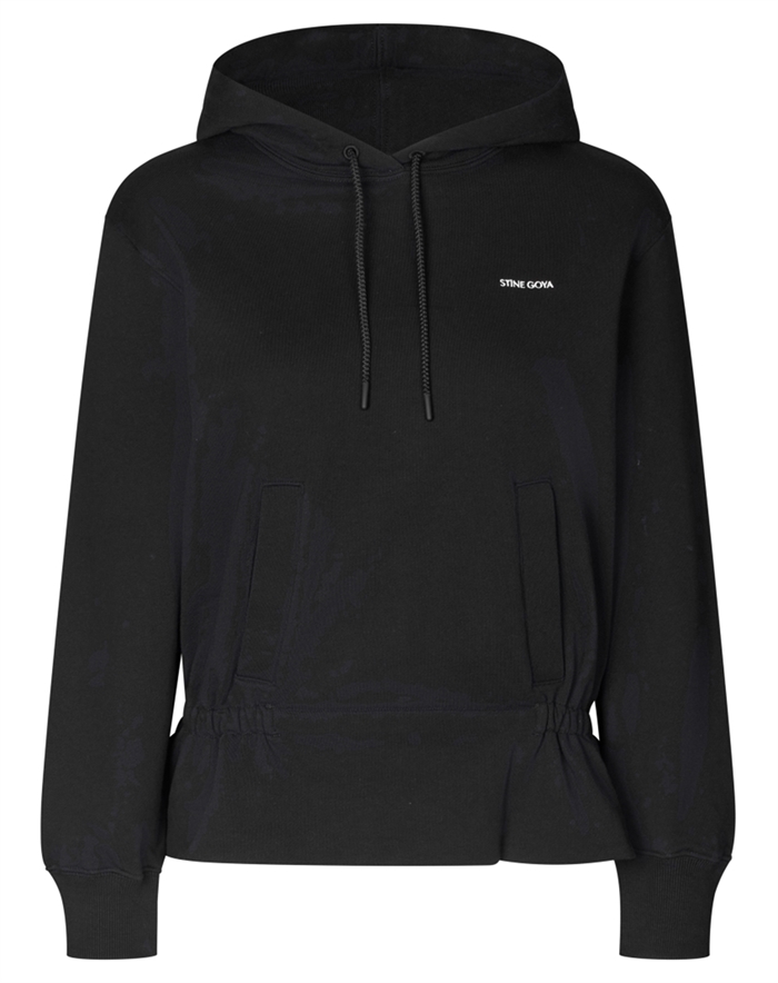 Stine Goya - Cinched Waist Sweatshirt - Sort - byKalstrup.dk
