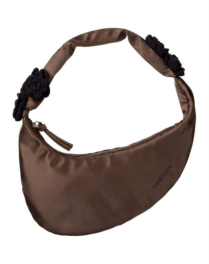 Stine Goya - Crochet Blomstret Satchel Taske - Cocoa - Ones - byKalstrup.dk