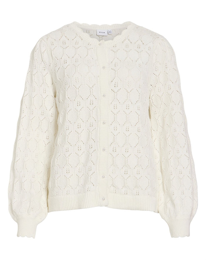 Vila - Vilowen Strik Cardigan - Hvid - byKalstrup.dk