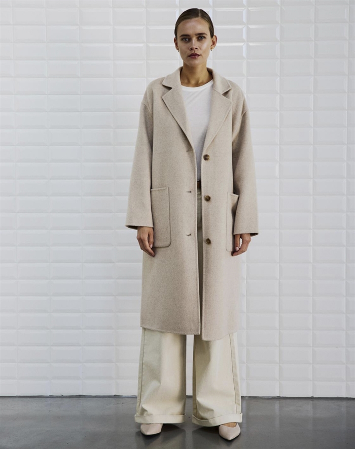 WithSort - With Sort - Wbl Celine Spring Coat - Taupe Melange - byKalstrup.dk